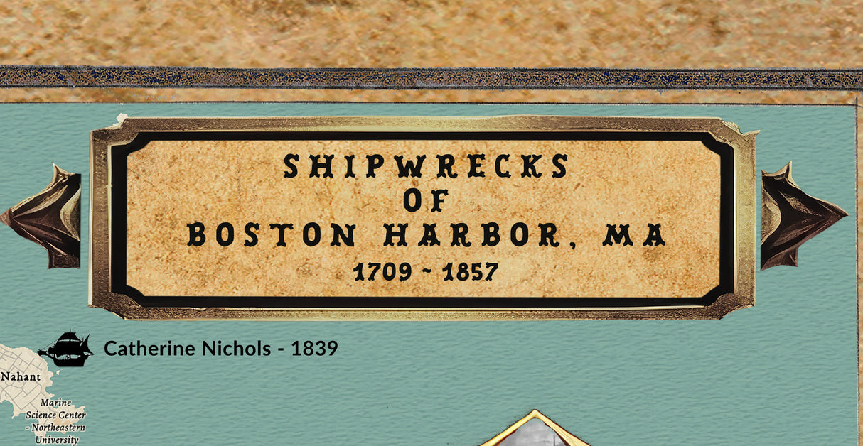 Shipwreck Map of Boston Massachusetts