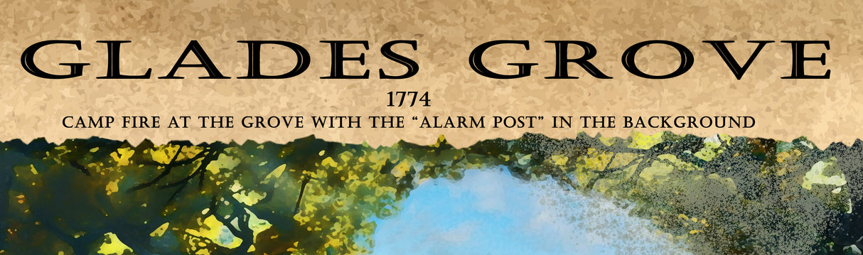 1774 Depiction Painting of Glades Grove Carmichaels Pennsylvania