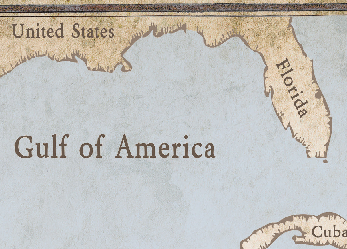 2025 Map of The Gulf of America and Caribbean Region