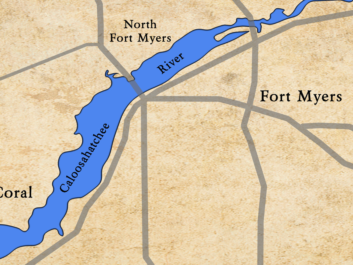 2025 Map of the Caloosahatchee River Florida