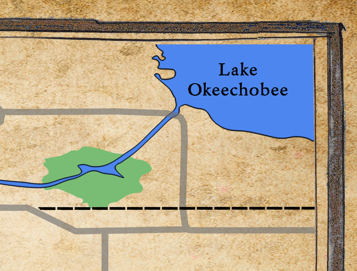 2025 Map of the Caloosahatchee River Florida