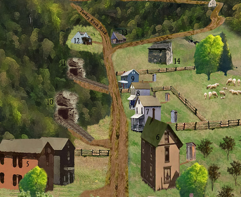 1870 Panorama of Ceylon Greene County Pennsylvania