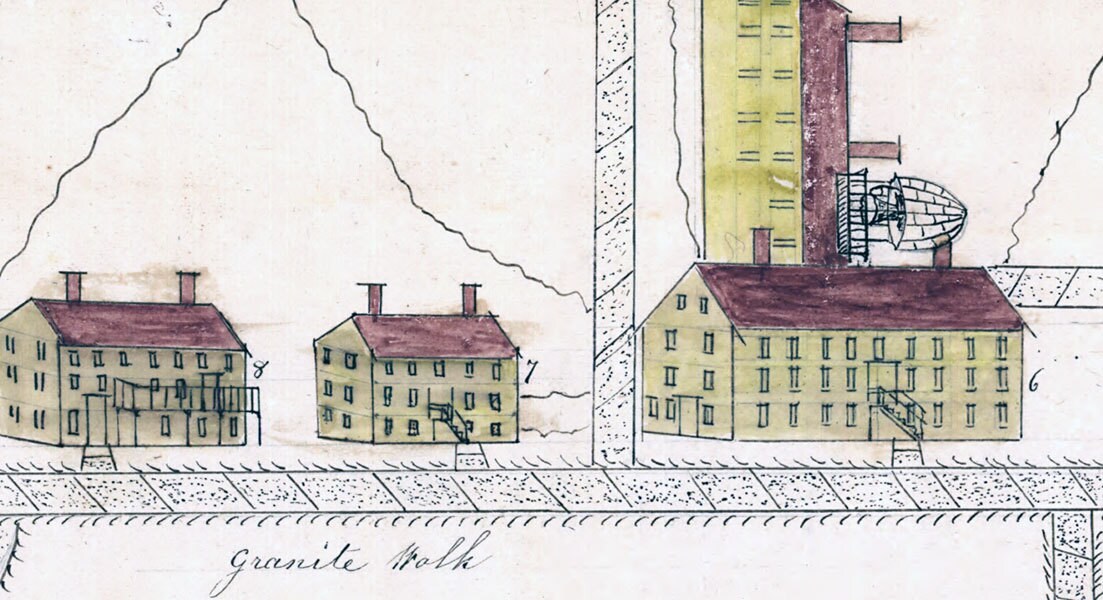 1849 Map of Shaker Village Canterbury New Hampshire