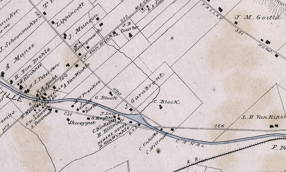 1877 Map of Acquackanonck Township Passaic County New Jersey