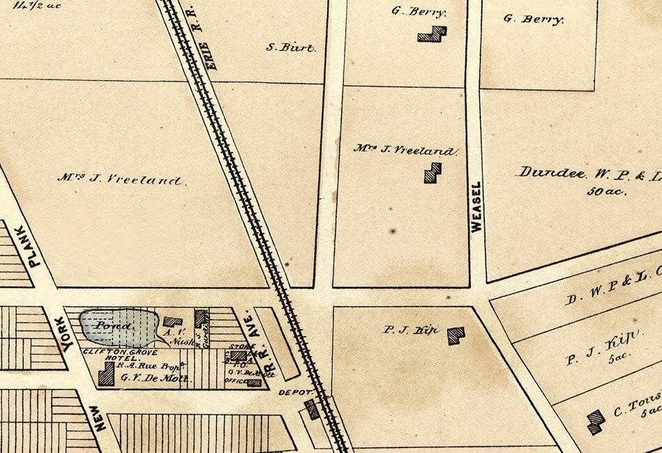 1877 Map of Clifton Passaic County New Jersey