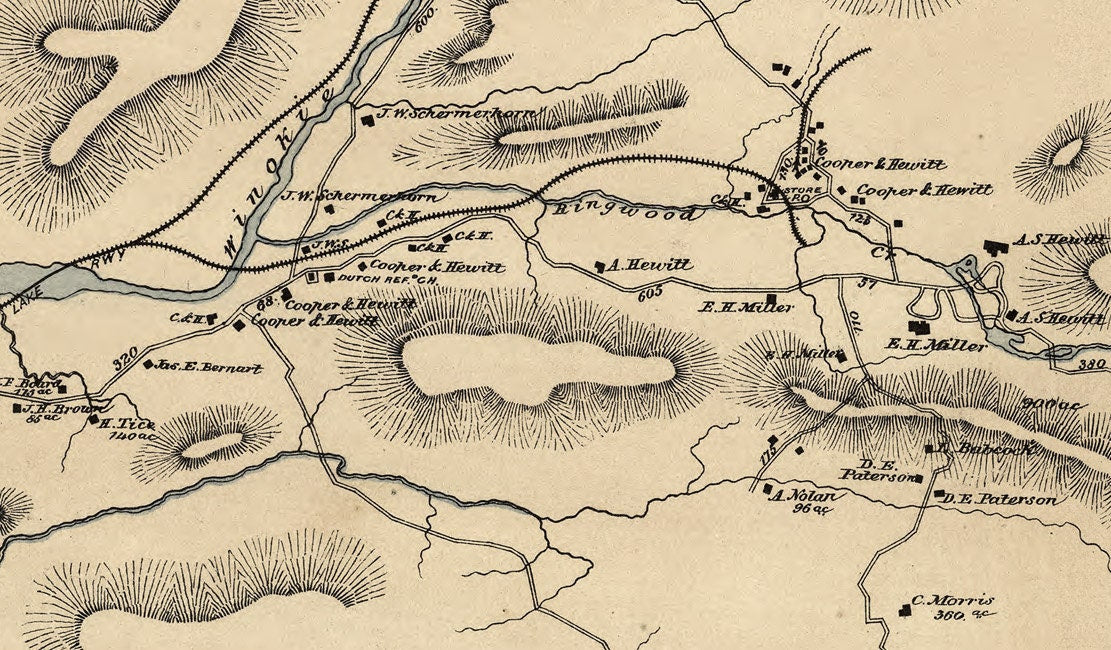 1877 Map of Pompton Township Passaic County New Jersey