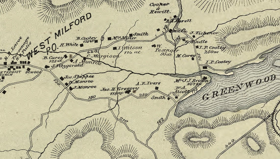 1877 Map of West Milford Township Passaic County New Jersey