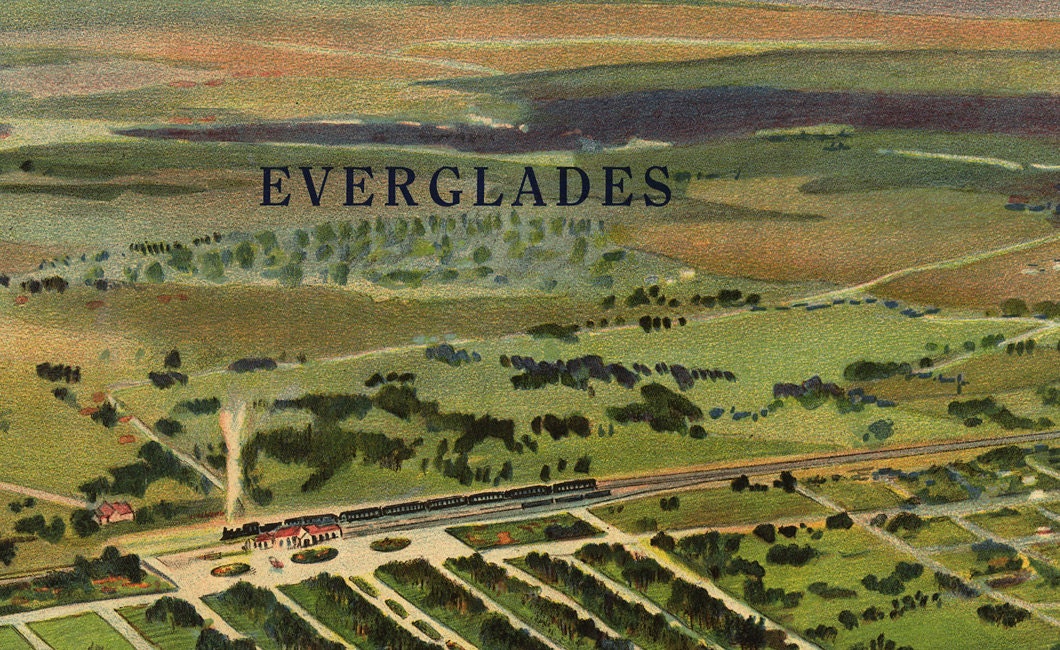 1915 Panoramic Map of West Palm Beach Florida