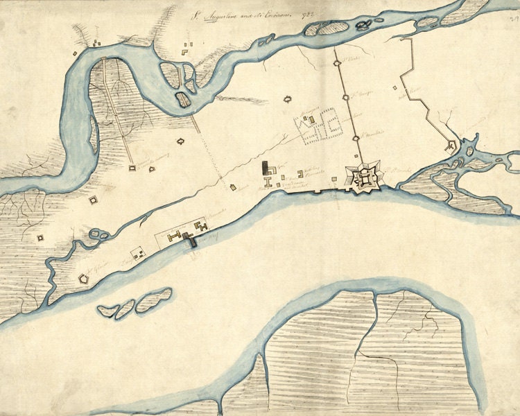 1782 Map of Saint Augustine Florida