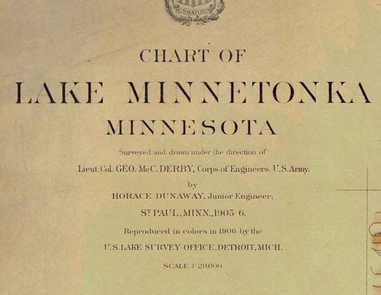 1906 Nautical Map of Lake Minnetonka Minnesota
