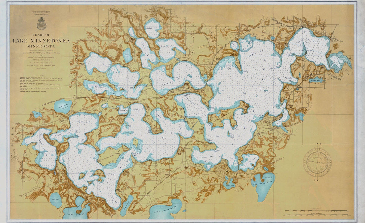 1906 Nautical Map of Lake Minnetonka Minnesota
