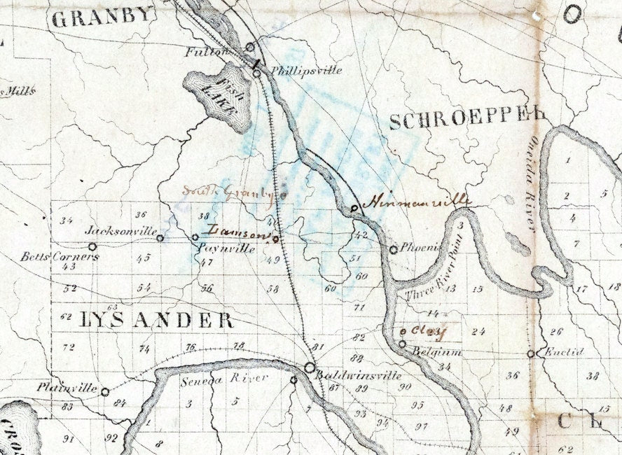 1848 Map of Onondaga County New York