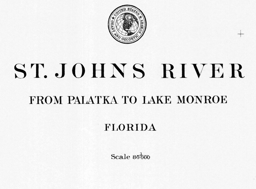 1898 Map of St Johns River Florida Palatka to Lake Monroe