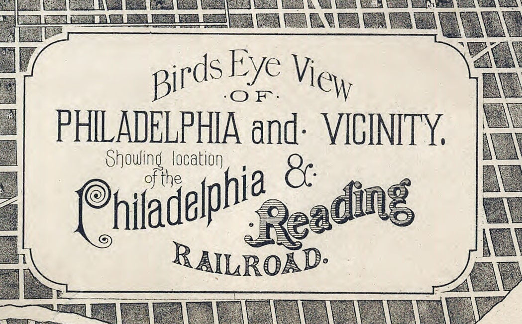 1870 Map of Philadelphia Pennsylvania & Reading Railroad