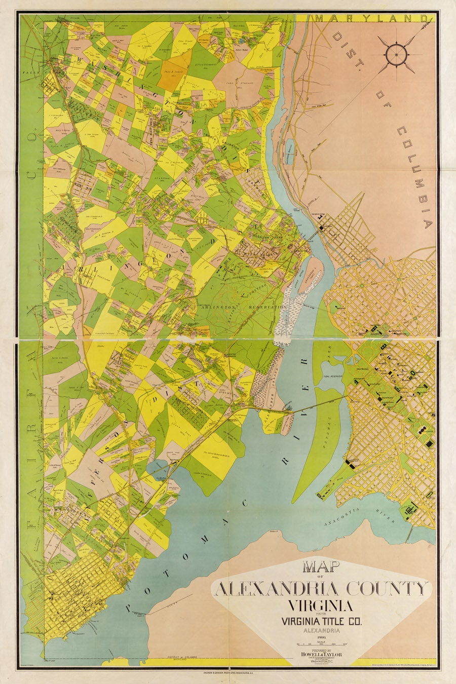 1900 Map of Alexandria County Virginia