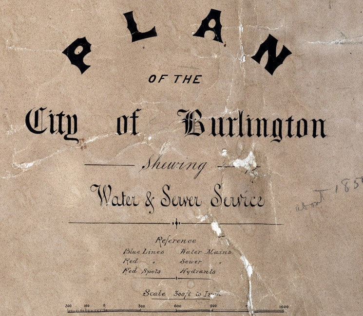 1850 Map of Burlington Vermont
