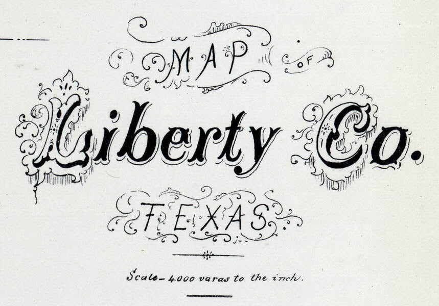 1879 Map of Liberty County Texas