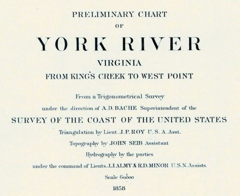 1858 Map of the York River Virginia