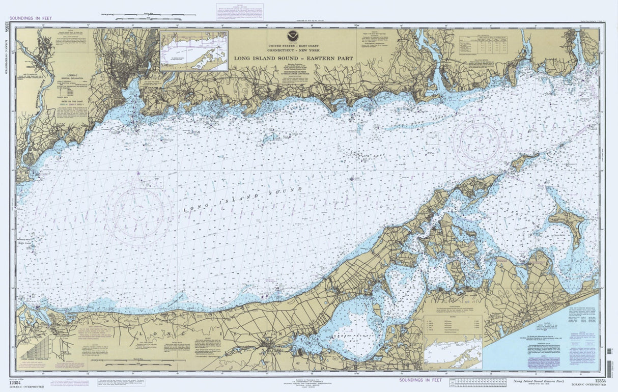 1995 Nautical Map of Long Island Sound Eastern Part New York