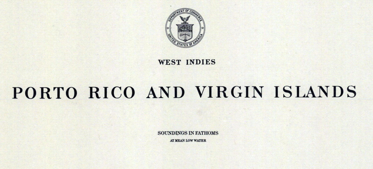 1931 Nautical Map of Porto Rico and Virgin Islands