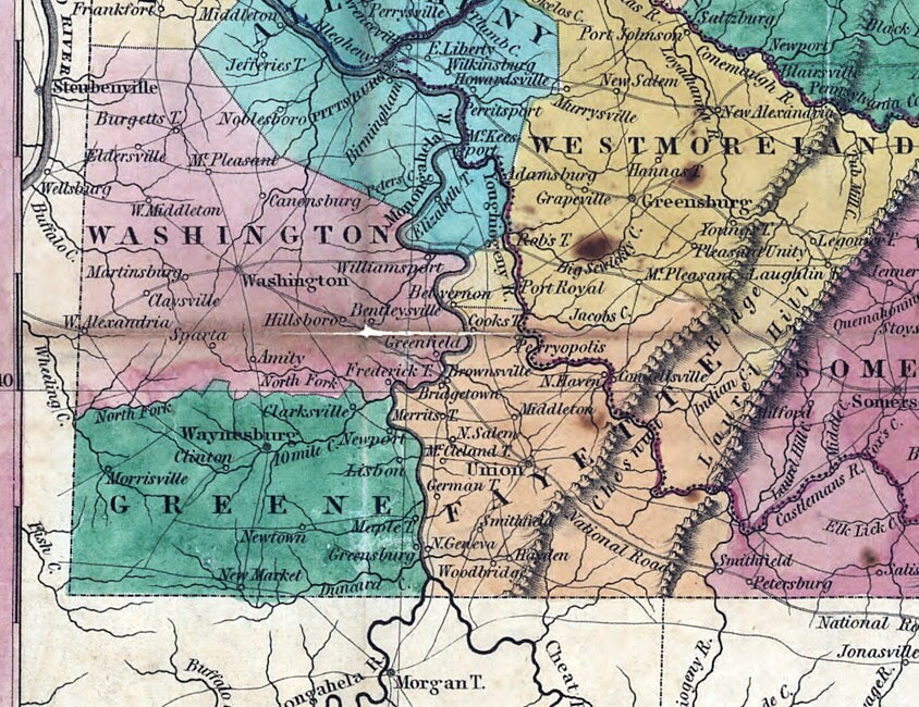 1829 Map of Pennsylvania
