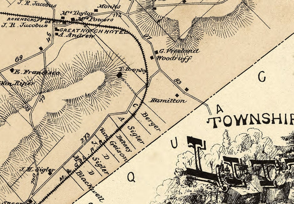 1877 Map of Little Falls Township Passaic County New Jersey