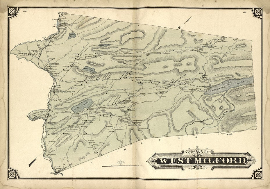 1877 Map of West Milford Township Passaic County New Jersey
