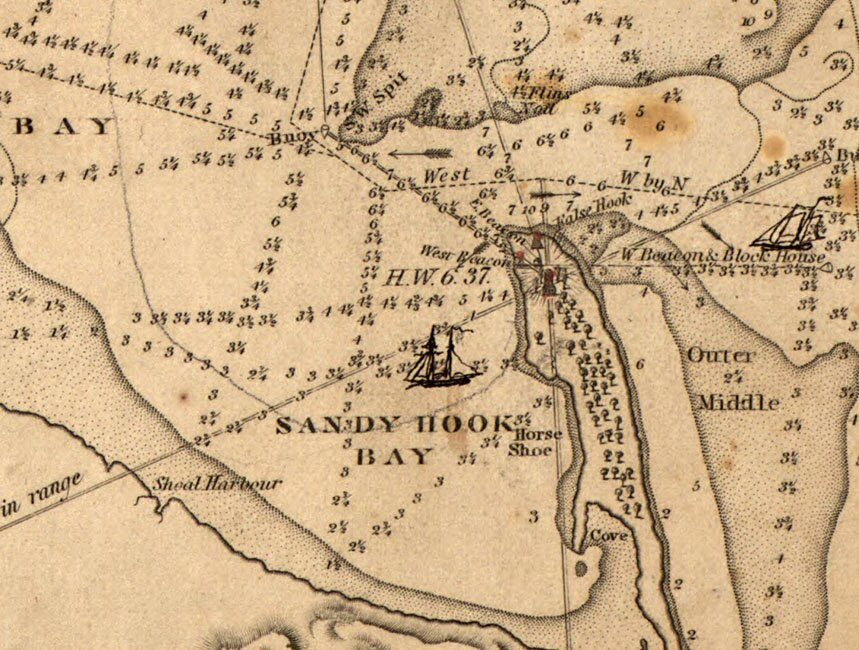1827 Map of the Harbor of New York