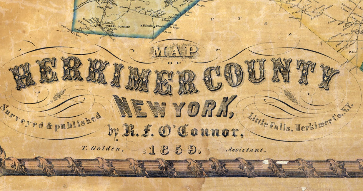 1859 Map of Herkimer County New York