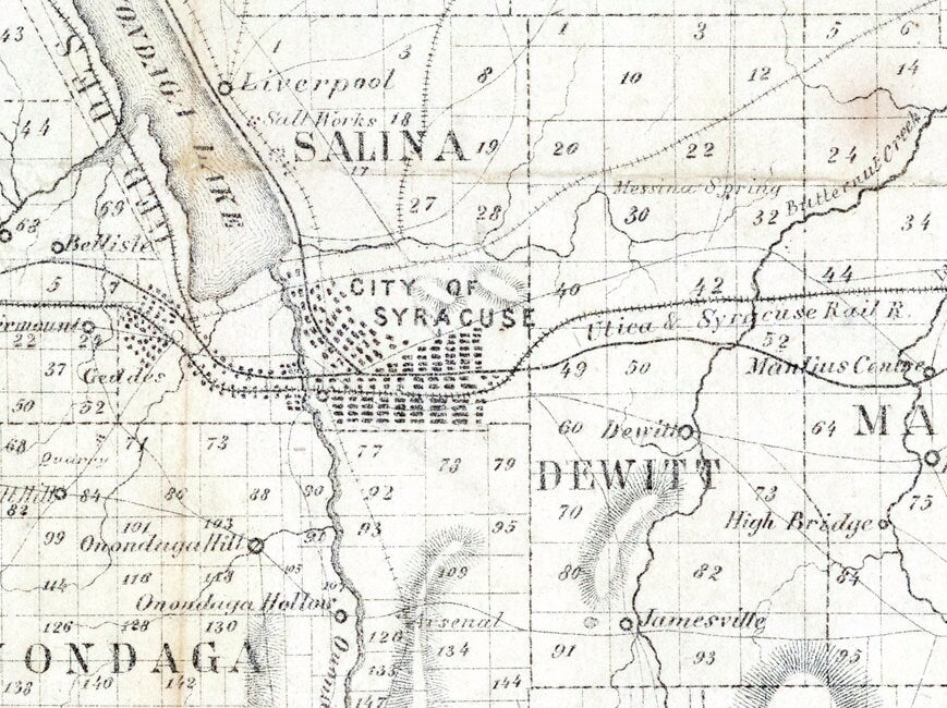 1848 Map of Onondaga County New York