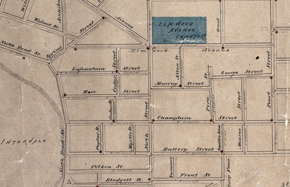 1850 Map of Burlington Vermont