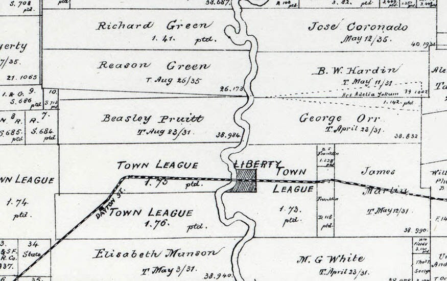 1879 Map of Liberty County Texas