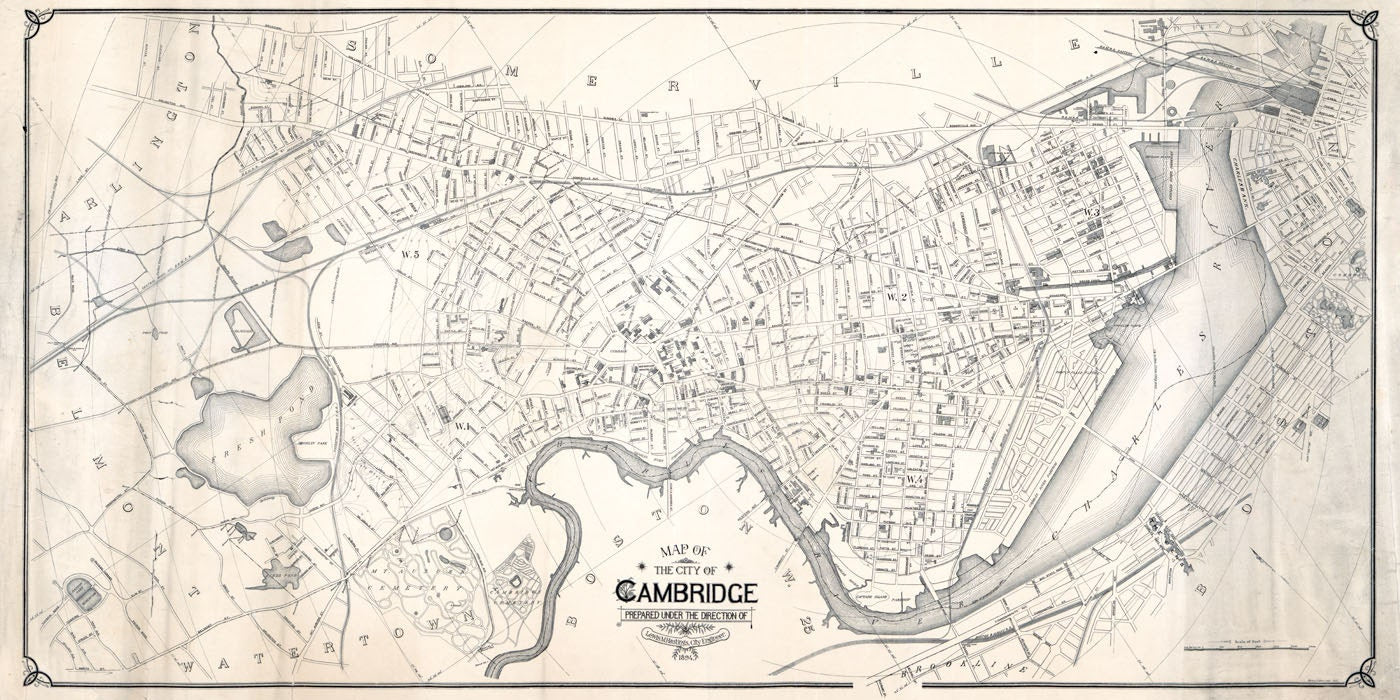 1894 Map of Cambridge Massachusetts