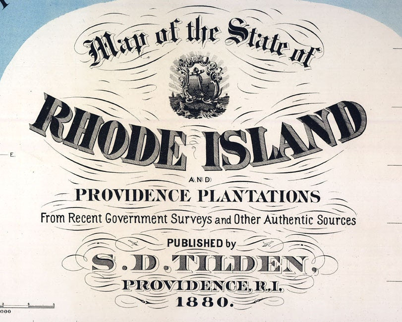 1880 Map of Rhode Island and Plantations