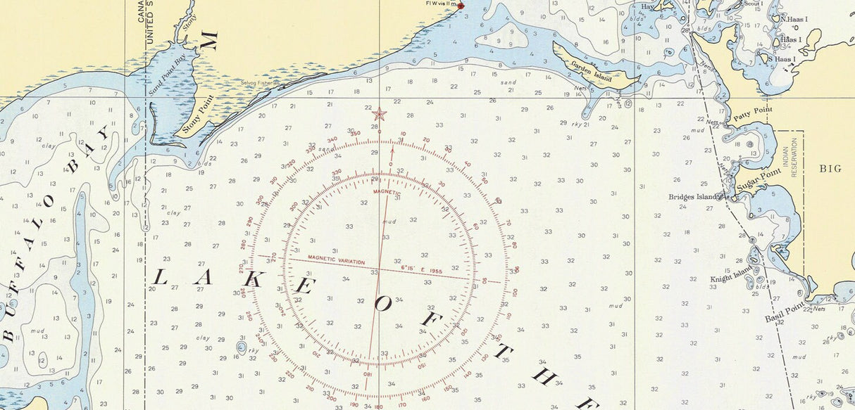 1955 Nautical Map Lake of the Woods Minnesota