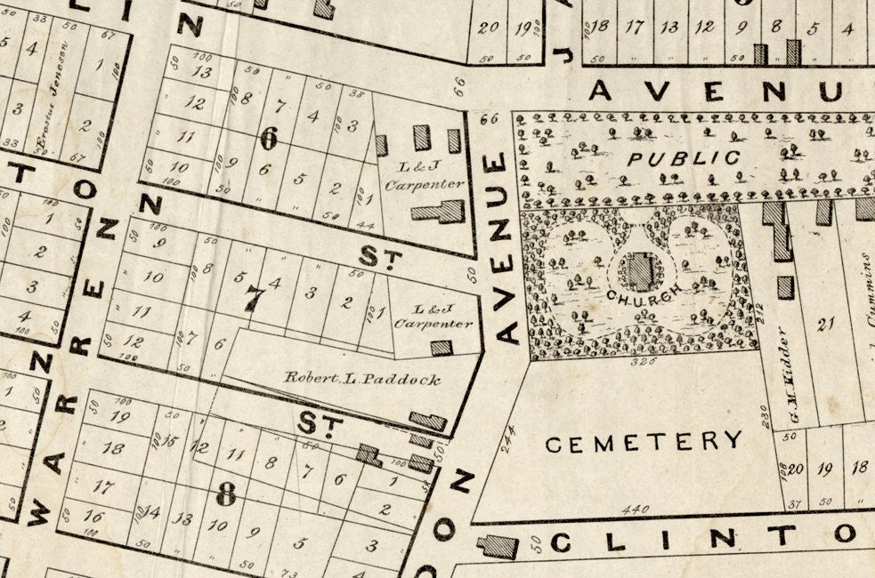 1836 Map of Highgate Franklin County Vermont