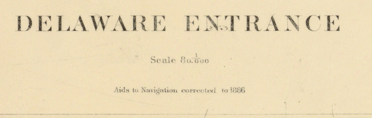 1886 Nautical Map of the Delaware Entrance