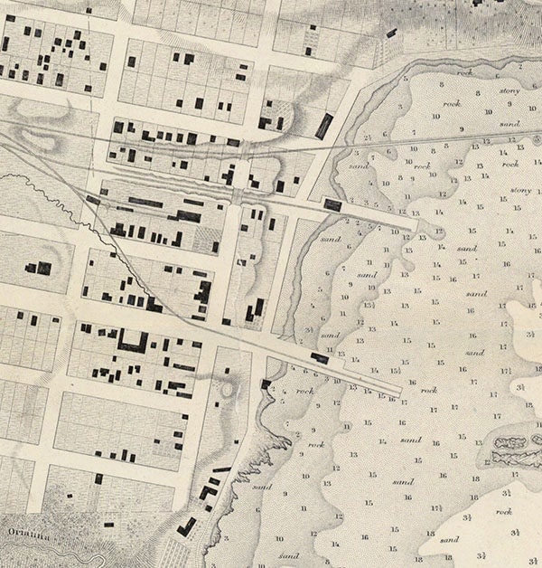 1859 Nautical Map of Marquette Harbor Lake Superior