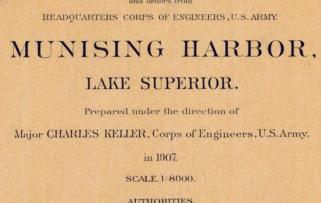 1907 Nautical Map of Munising Harbor Lake Superior