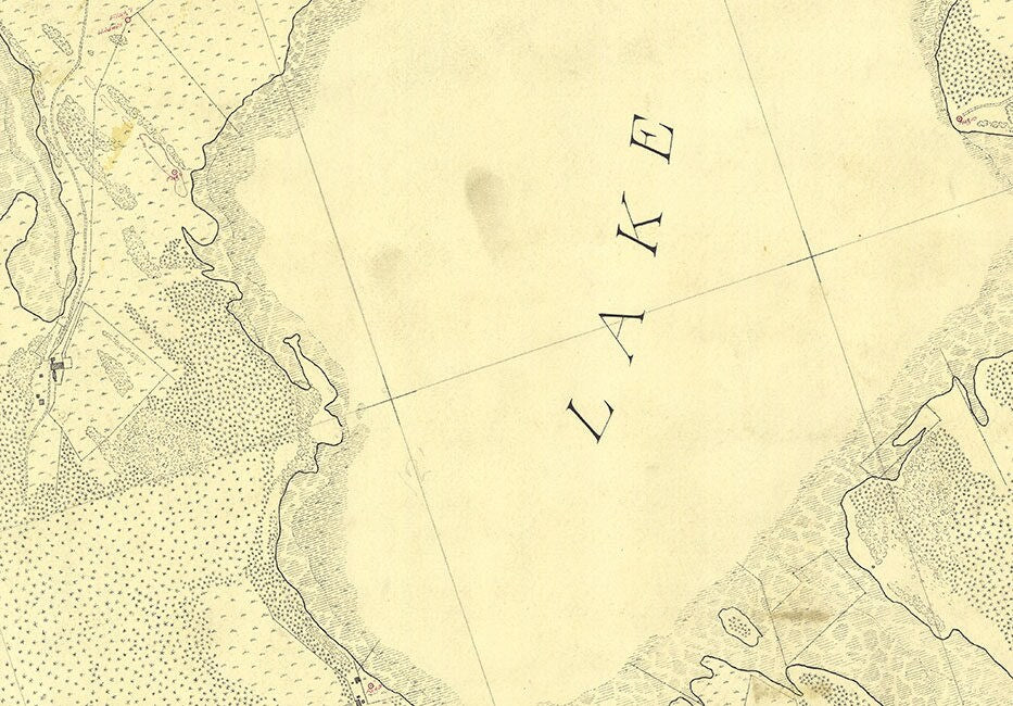 1928 Nautical Map of Lake Earl California