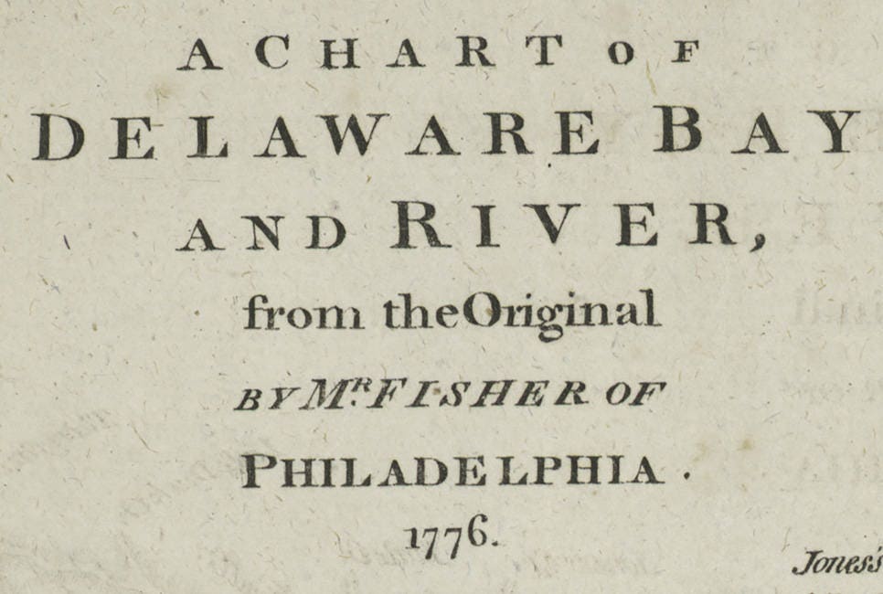 1776 Chart of the Delaware Bay and River