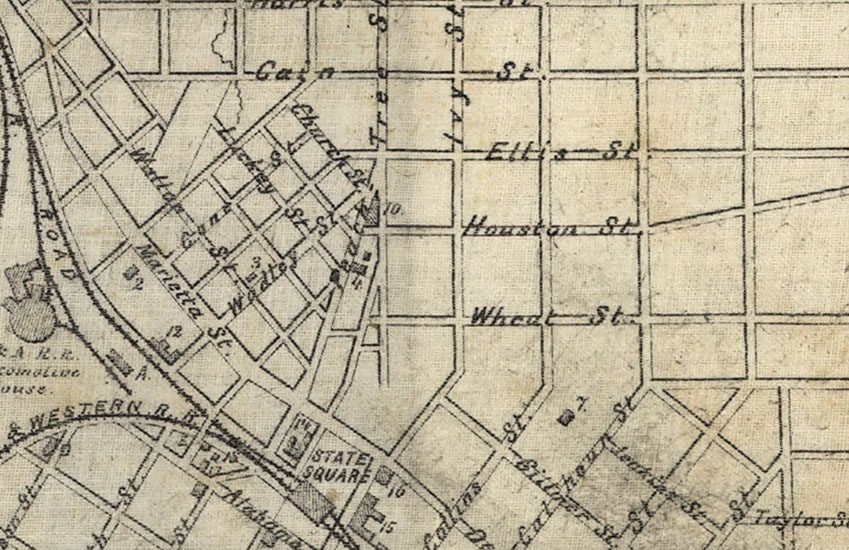 1864 Map of Atlanta Georgia