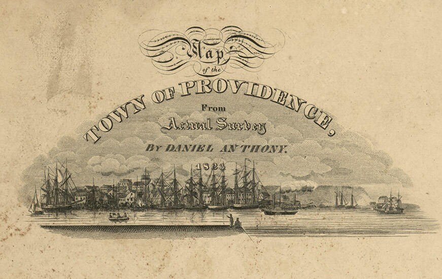 1823 Map of the town of Providence Rhode Island