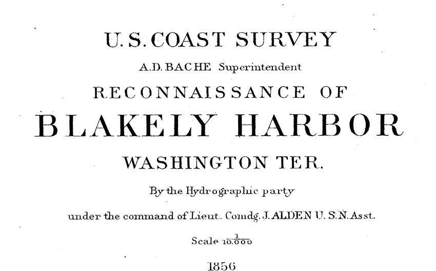 1856 Nautical Map of Blakely Harbor