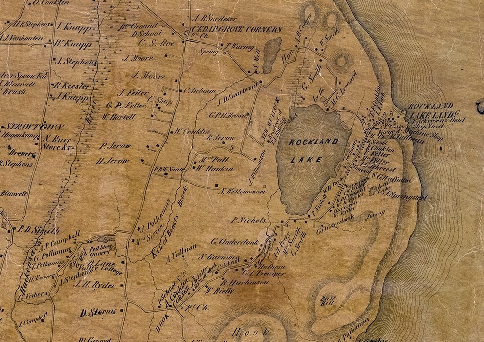 1854 Map of Rockland County New York