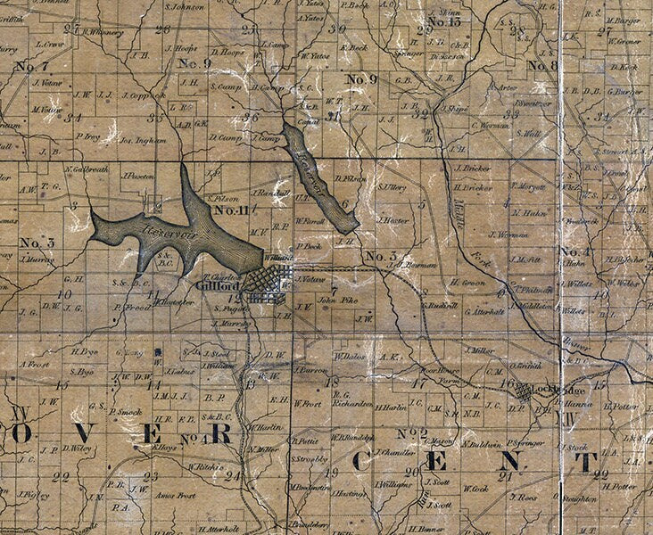 1841 Farm Line Map of Columbiana County Ohio
