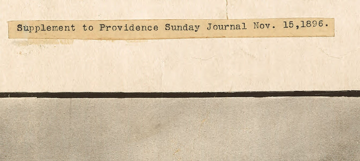1896 Panoramic Map of Providence Rhode Island