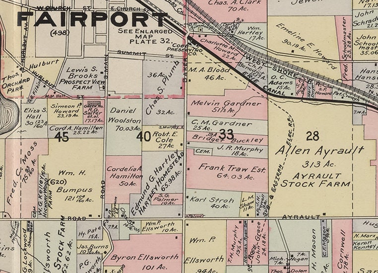 1902 Map of Perinton Monroe County New York