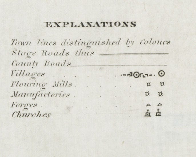 1829 Map of Oneida County New York