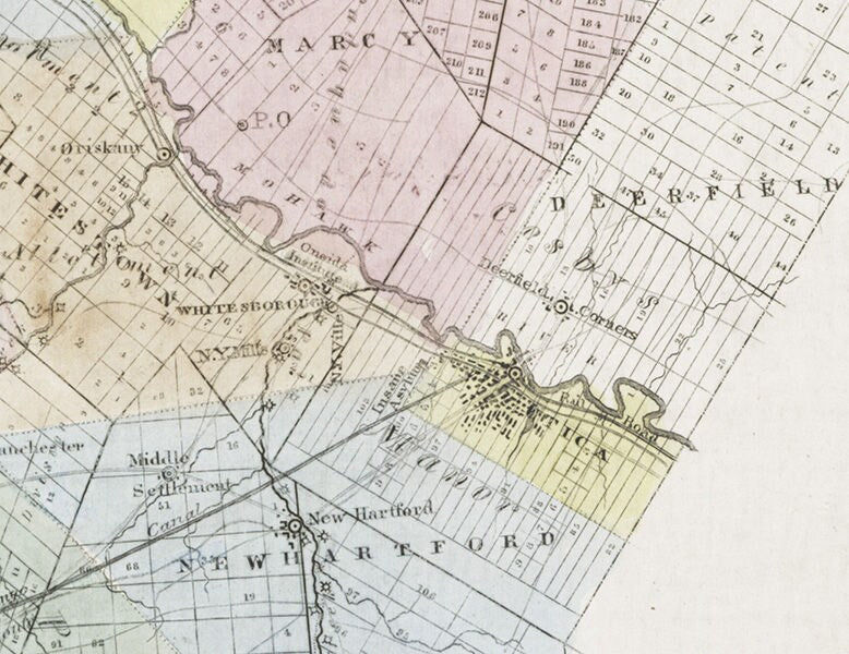 1829 Map of Oneida County New York